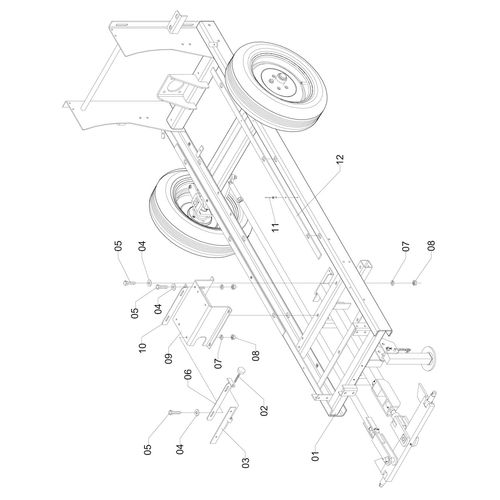 CARRETA COMPLETA ENGATE N°5 EA  7,35X14 936666 (CONJUNTO COMPLETO)