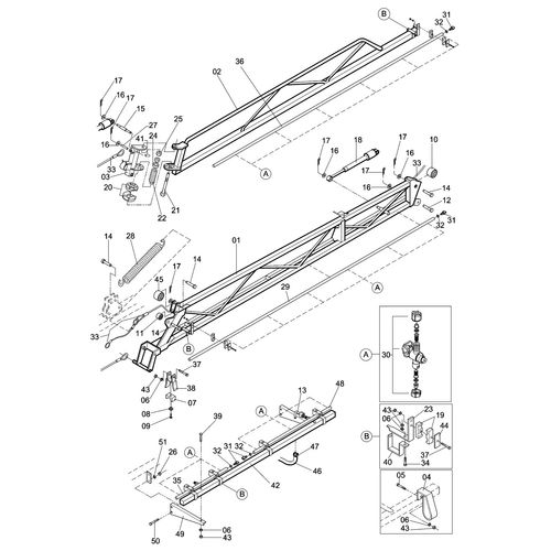 BARRA DE PULVERIZAÇÃO AUTOMATICA DE 14 M 965657 (CONJUNTO COMPLETO)