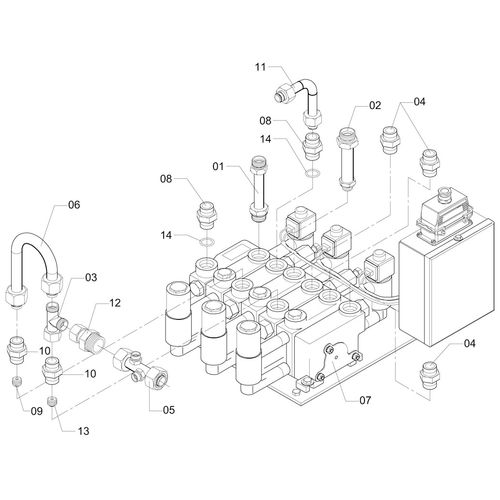 MONTAGEM HIDRÁULICA COMANDO OSCILADOR 995810 (CONJUNTO COMPLETO) MONTAGEM HIDRÁULICA COMANDO OSCILADOR 995810 (CONJUNTO COMPLETO)