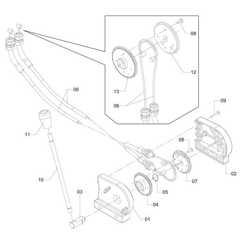 CAIXA DO ACIONAMENTO POR CABO - TRATOR 999896 (CONJUNTO COMPLETO) CAIXA DO ACIONAMENTO POR CABO - TRATOR 999896 (CONJUNTO COMPLETO)