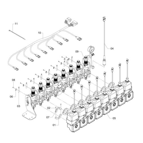 COMANDO MASTERFLOW 2000 NE - 8 SEG 1150483 (CONJUNTO COMPLETO)