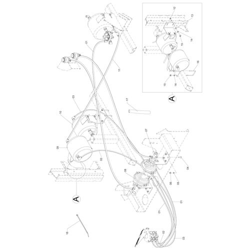 CIRCUITO PNEUMATICO DO FREIO 1151010 (CONJUNTO COMPLETO) CIRCUITO PNEUMATICO DO FREIO 1151010 (CONJUNTO COMPLETO)
