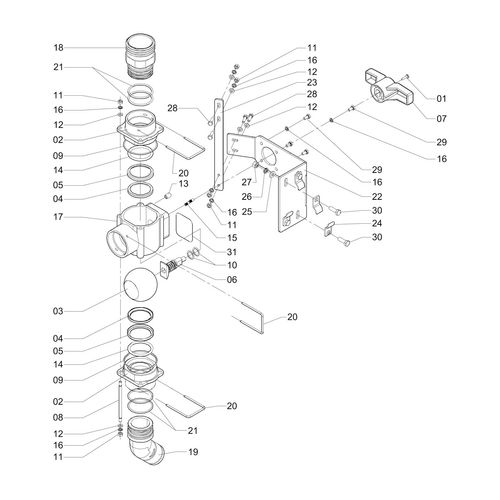 Válvula de 3 vias - 2/1 entradas 1154863 (CONJUNTO COMPLETO) Válvula de 3 vias - 2/1 entradas 1154863 (CONJUNTO COMPLETO)