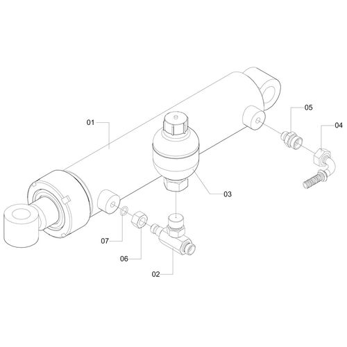 CILINDRO ANGULAR DA BARRA - MONTAGEM NPK 1157419 (CONJUNTO COMPLETO)