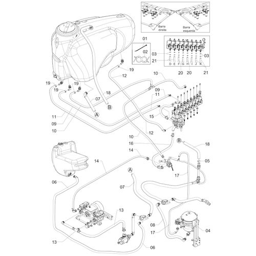 CIRCUITO DEFENSIVO JP300 BK3024 MOD.2 - 1158582 - VERSÃO - SAP-2009/3-  -0