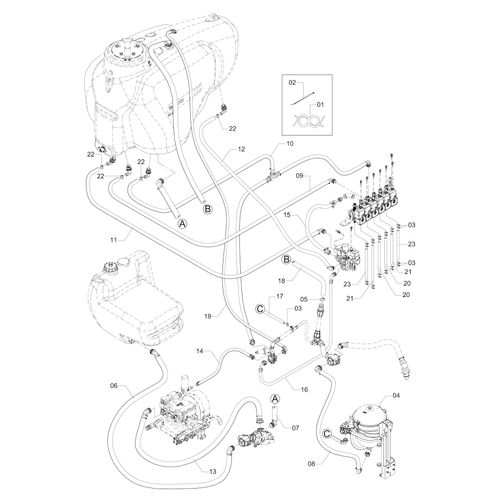 CIRCUITO DEFENSIVO JP150 BK3024 MOD.1 1158644 (CONJUNTO COMPLETO)