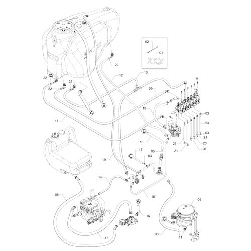 CIRCUITO DEFENSIVO JP150 BK3024 MOD.3 1158676 (CONJUNTO COMPLETO)