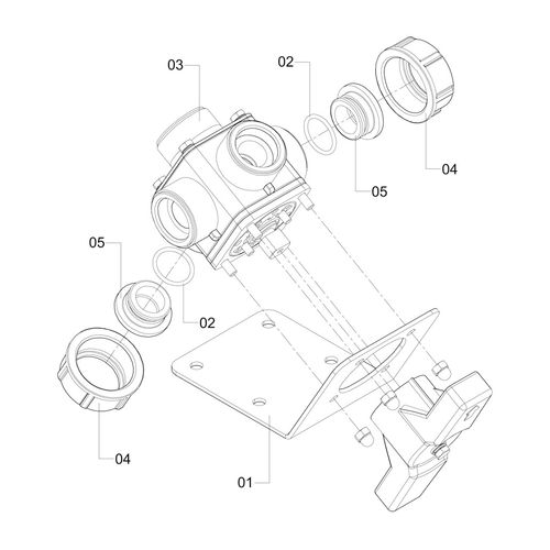 CONJ. VALVULA DE 5 VIAS - KIT AGUA LIMPA 1159418 (CONJUNTO COMPLETO) CONJ. VALVULA DE 5 VIAS - KIT AGUA LIMPA 1159418 (CONJUNTO COMPLETO)