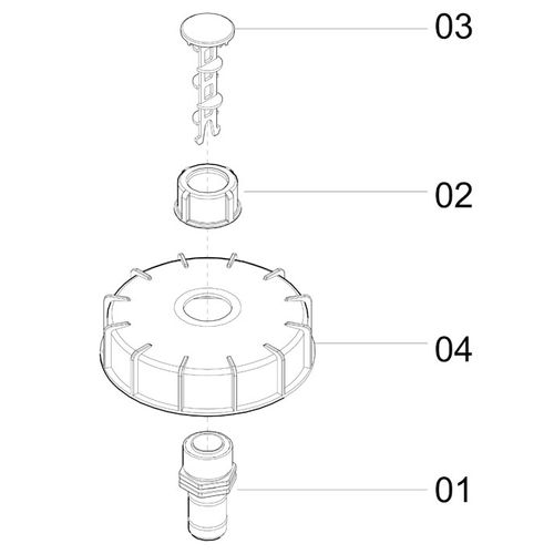 TAMPA Ø130 COM RESPIRO 1160561 (CONJUNTO COMPLETO)