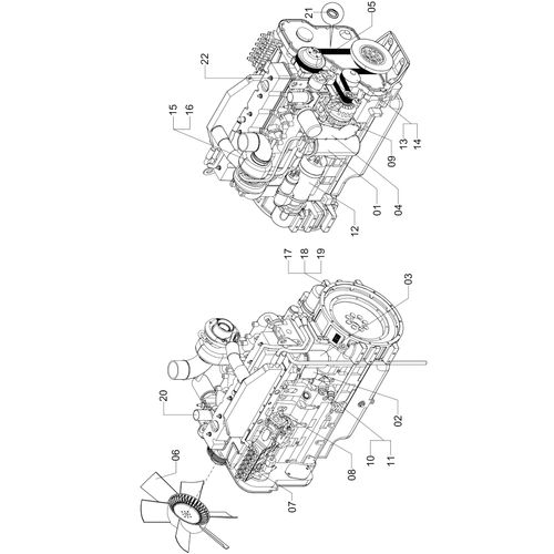 MOTOR DIESEL 6 CILINDROS 234 HP 1161514 (CONJUNTO COMPLETO)