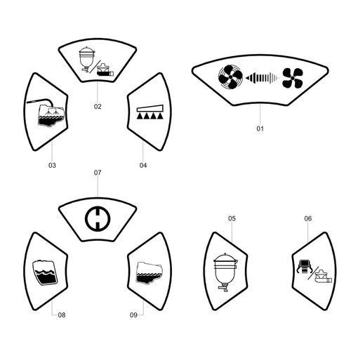 LAYOUT ADESIVOS OPÇÃO 1 BOMBA 150 1164642 (CONJUNTO COMPLETO)