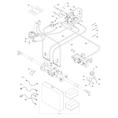 Módulo piloto hidráulico Trimble - 4X4 - 1164864 - VERSÃO - SAP-2009/2-  -0