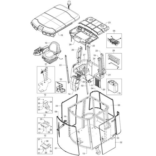 CABINE PARA UP-HIDRO 4X4 - RP - (SIAC) 1167142 (CONJUNTO COMPLETO)