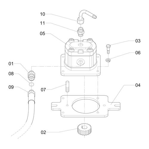 MOTOR HIDRÁULICO DO VENTILADOR COMPLETO - 1167367 - VERSÃO - SAP-2010/2-  -0
