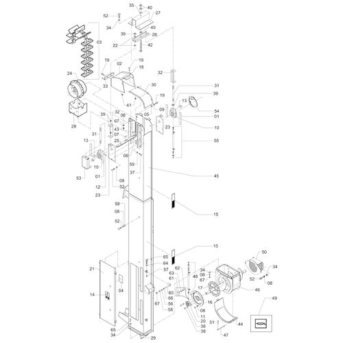 TRANSPORTADOR VERTICAL - ESQUERDO 1168793 (CONJUNTO COMPLETO)