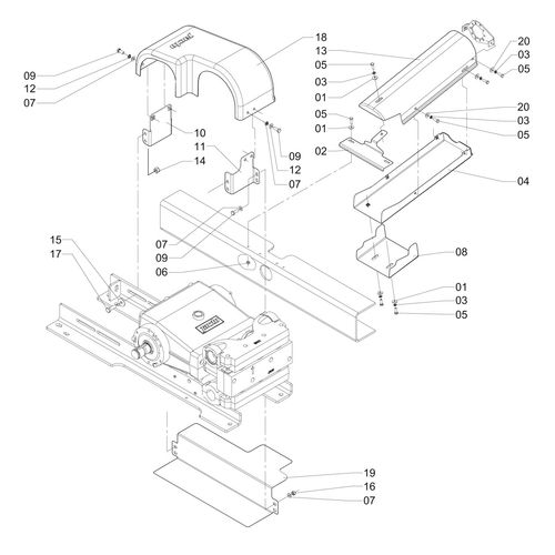 PROTETOR POLIA - JP150 ADV2000-AM18 1173897 (CONJUNTO COMPLETO) PROTETOR POLIA - JP150 ADV2000-AM18 1173897 (CONJUNTO COMPLETO)