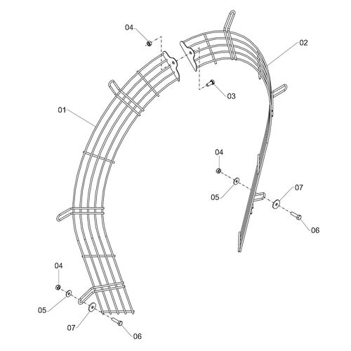 CONJ GRADES LATERAIS 2P/725 - MOD I 1175019 (CONJUNTO COMPLETO) CONJ GRADES LATERAIS 2P/725 - MOD I 1175019 (CONJUNTO COMPLETO)