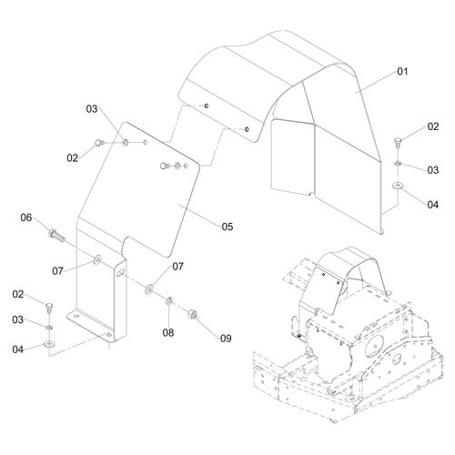 MONTAGEM DA PROTEÇÃO BOMBA JP100 1175178 (CONJUNTO COMPLETO) MONTAGEM DA PROTEÇÃO BOMBA JP100 1175178 (CONJUNTO COMPLETO)