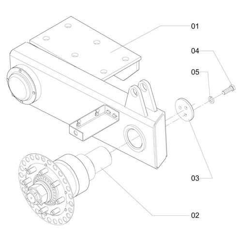 MONTAGEM BRAÇO RODA COMPLETO DIREITO 1184010 (CONJUNTO COMPLETO)