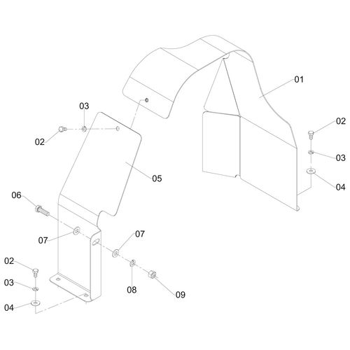 MONTAGEM DA PROTEÇÃO BOMBA JP150 1184070 (CONJUNTO COMPLETO) MONTAGEM DA PROTEÇÃO BOMBA JP150 1184070 (CONJUNTO COMPLETO)