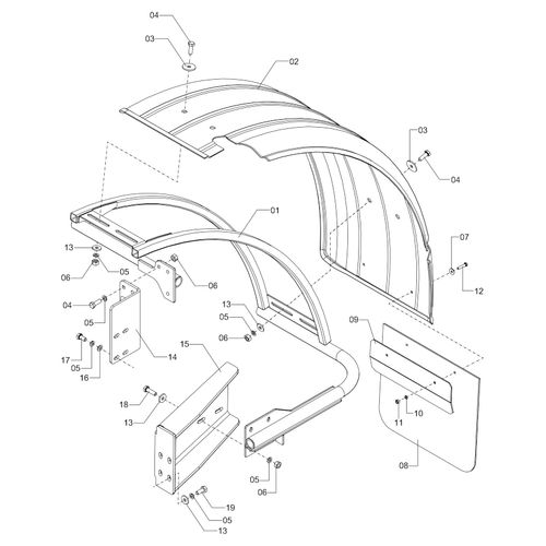 PARALAMA TRASEIRO DIREITO COMPLETO 1184143 (CONJUNTO COMPLETO) PARALAMA TRASEIRO DIREITO COMPLETO 1184143 (CONJUNTO COMPLETO)