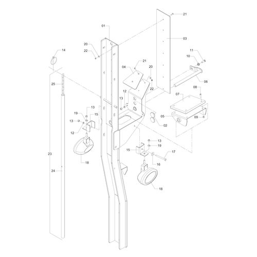 Batente esquerdo completo barra 24m 1185642 (CONJUNTO COMPLETO) Batente esquerdo completo barra 24m 1185642 (CONJUNTO COMPLETO)