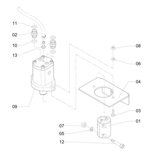 MOTOR HIDRAULICO DO OSCILADOR ESQ COMPLE - 1186253 - VERSÃO - SAP-2011/1-  -0