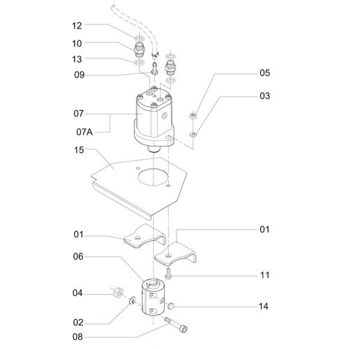 MOTOR HIDRAULICO OSCILADOR ESQUERDO - 1186384 - VERSÃO - SAP-2010/11-  -0