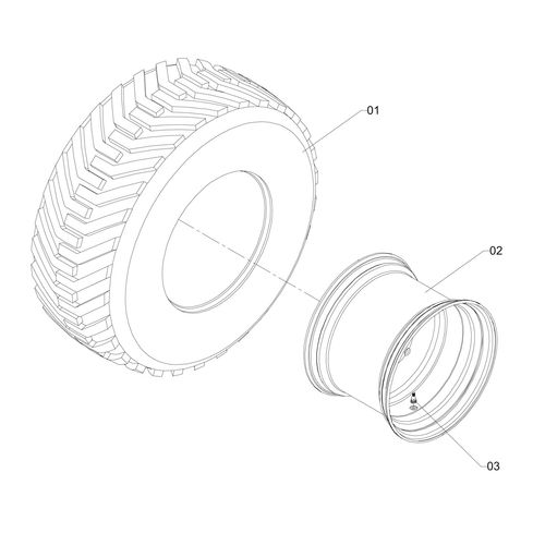 RODA 16.00 X 22.5 E PNEU 500/60 - ESQUER - 1186546 - VERSÃO - SAP-2012/12-  -0