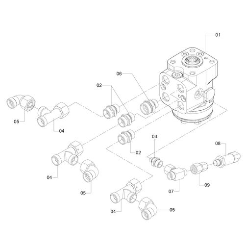 DIRECÃO HIDROSTÁTICA - MONTAGEM 1187442 (CONJUNTO COMPLETO) DIRECÃO HIDROSTÁTICA - MONTAGEM 1187442 (CONJUNTO COMPLETO)