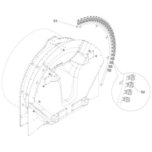 RAMAL COMPLETO PBF - ESQUERDO 3P 1187858 (CONJUNTO COMPLETO)