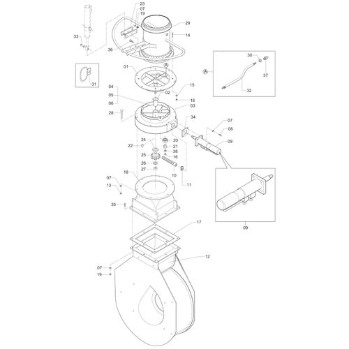 SUBMONTAGEM DA CAIXA DO VENTILADOR - CHT - 1189046 - VERSÃO - SAP-2013/10-  -0