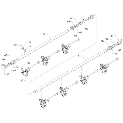 Conjunto - ramal esp. 350 esq - 7 bicos 1189052 (CONJUNTO COMPLETO) Conjunto - ramal esp. 350 esq - 7 bicos 1189052 (CONJUNTO COMPLETO)