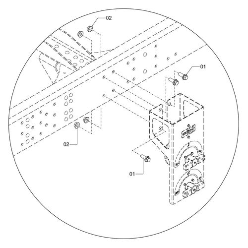 ELEMENTO LIGAÇÃO 4PARAF M16X40 + PORCAS - 1189886 - VERSÃO - 2015/7-B -0