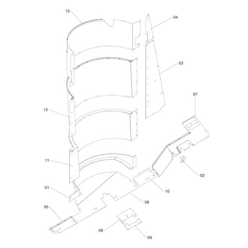 CARENAGEM LATERAL - DIREITA 1189919 (CONJUNTO COMPLETO)