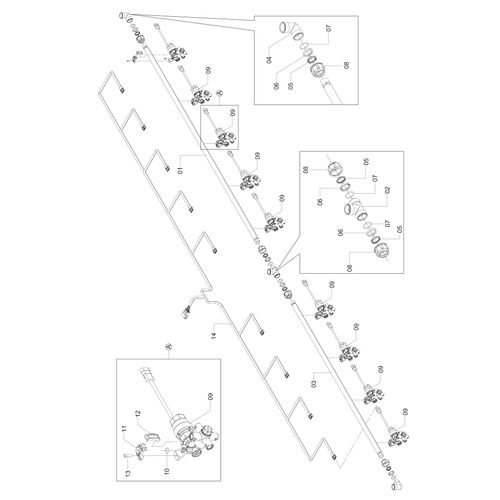 Módulo ramal central - 350mm 1189960 (CONJUNTO COMPLETO)