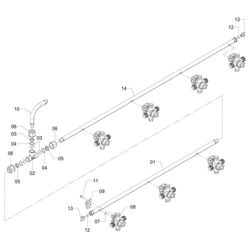 Conjunto - ramal esp. 350 - 7 bicos 1190031 (CONJUNTO COMPLETO) Conjunto - ramal esp. 350 - 7 bicos 1190031 (CONJUNTO COMPLETO)
