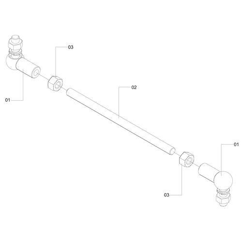 FUSO COM TERMINAL ESFÉRICO M8 - 187 1190090 (CONJUNTO COMPLETO) FUSO COM TERMINAL ESFÉRICO M8 - 187 1190090 (CONJUNTO COMPLETO)