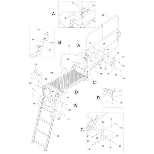 PLATAFORMA LATERAL ESQUERDA COMPLETA - 1191323 - VERSÃO - SAP-2011/9-  -0