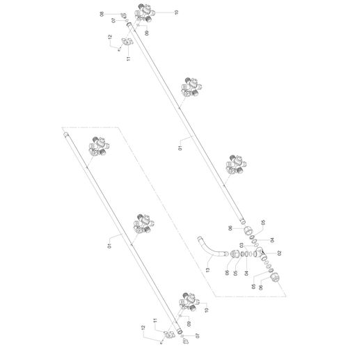 Conjunto - ramal esp. 500 - 6 bicos 1191445 (CONJUNTO COMPLETO) Conjunto - ramal esp. 500 - 6 bicos 1191445 (CONJUNTO COMPLETO)