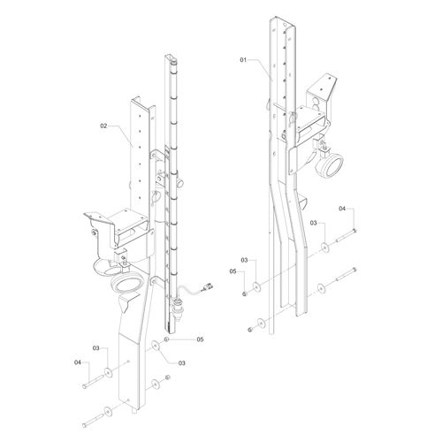 APOIO DAS BARRAS UP-2000 PLUS /24M 1192029 (CONJUNTO COMPLETO)
