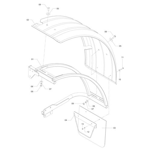 Pára-lama traseiro esquerdo com suporte 1193488 (CONJUNTO COMPLETO) Pára-lama traseiro esquerdo com suporte 1193488 (CONJUNTO COMPLETO)