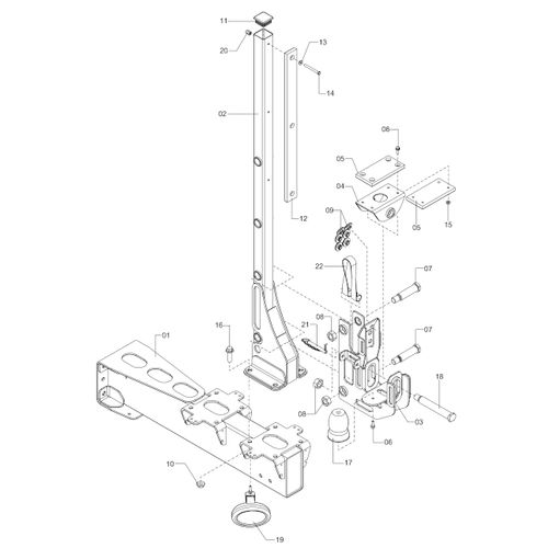 Módulo apoio da barra com amortecimento 1193970 (CONJUNTO COMPLETO) Módulo apoio da barra com amortecimento 1193970 (CONJUNTO COMPLETO)