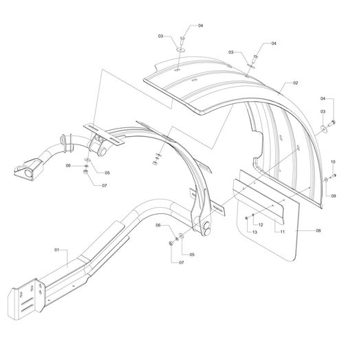Para-lama dianteiro esquerdo c/ suporte - 1194070 - VERSÃO - SAP-2011/9-  -0