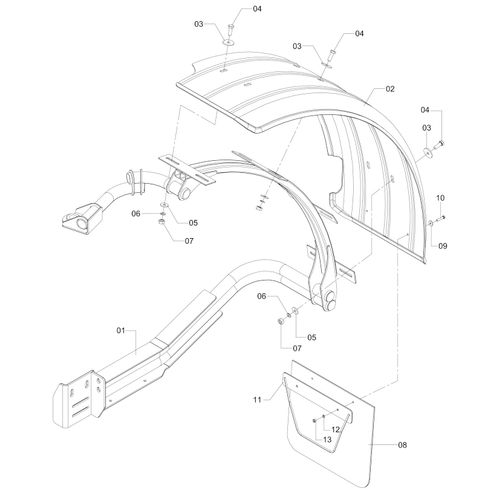 Para-lama dianteiro esquerdo c/ suporte - 1194070 - VERSÃO - SAP-2014/3-  -0