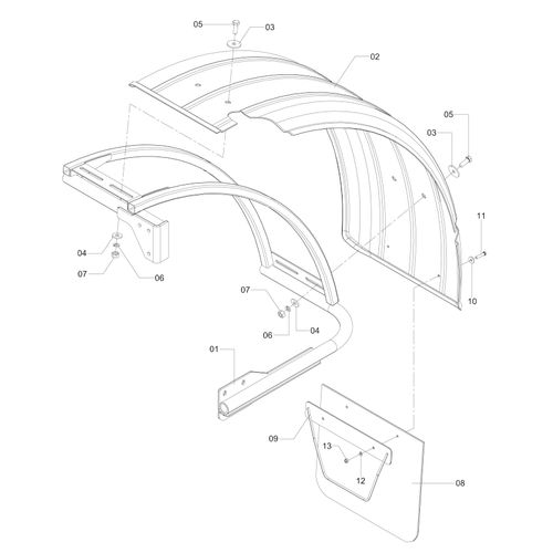 Para-lama traseiro direito com suporte 1194568 (CONJUNTO COMPLETO) Para-lama traseiro direito com suporte 1194568 (CONJUNTO COMPLETO)