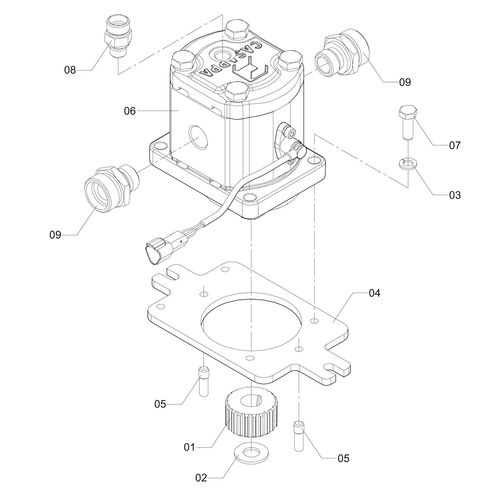 MONTAGEM MOTOR HIDR. EXTRATOR C/SENSOR 1196180 (CONJUNTO COMPLETO) MONTAGEM MOTOR HIDR. EXTRATOR C/SENSOR 1196180 (CONJUNTO COMPLETO)