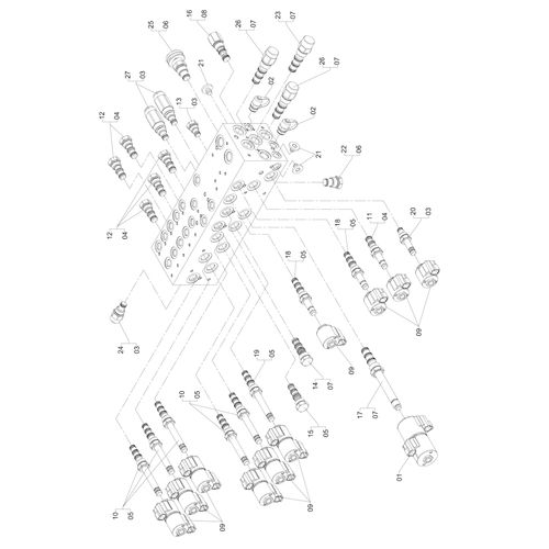 BLOCO HIDRÁULICO CILINDROS 1196818 (CONJUNTO COMPLETO) BLOCO HIDRÁULICO CILINDROS 1196818 (CONJUNTO COMPLETO)