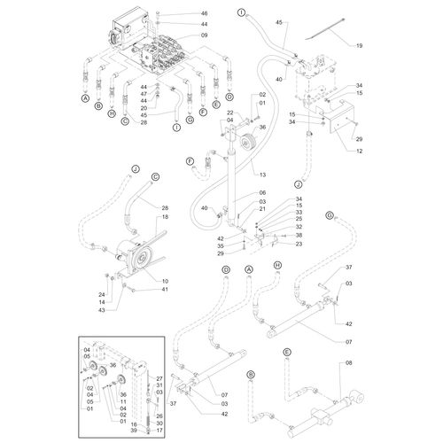 CIRCUITO HIDRÁULICO - ELÉTRICO 1197896 (CONJUNTO COMPLETO) CIRCUITO HIDRÁULICO - ELÉTRICO 1197896 (CONJUNTO COMPLETO)