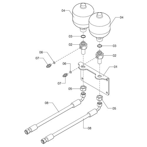 SUB-MONTAGEM - ACUMULADOR COM SUPORTE 1201219 (CONJUNTO COMPLETO) SUB-MONTAGEM - ACUMULADOR COM SUPORTE 1201219 (CONJUNTO COMPLETO)